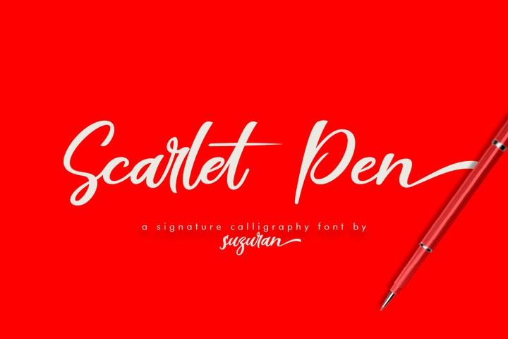 Beispiel einer Scarlet Pen-Schriftart #1
